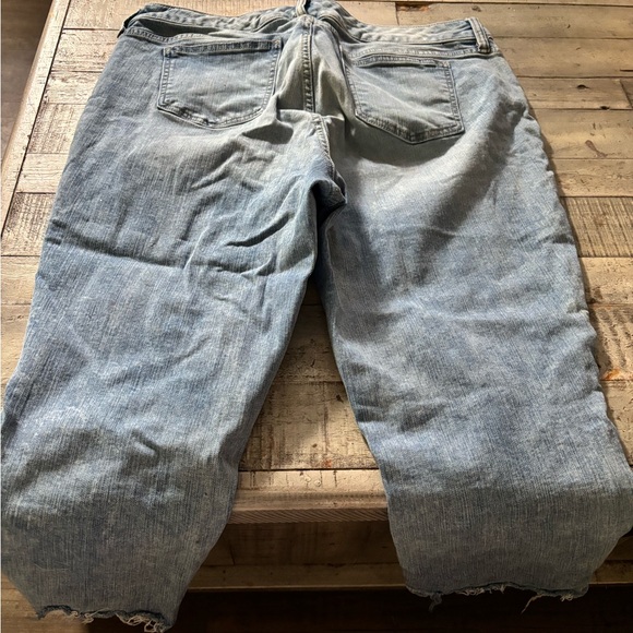 Light Blue Relaxed Distressed Jeans - Picture 2 of 4
